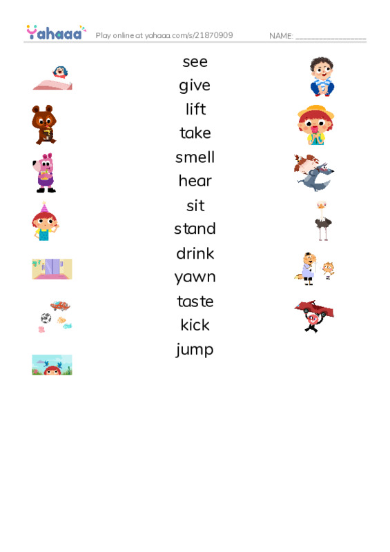 I can PDF three columns match words