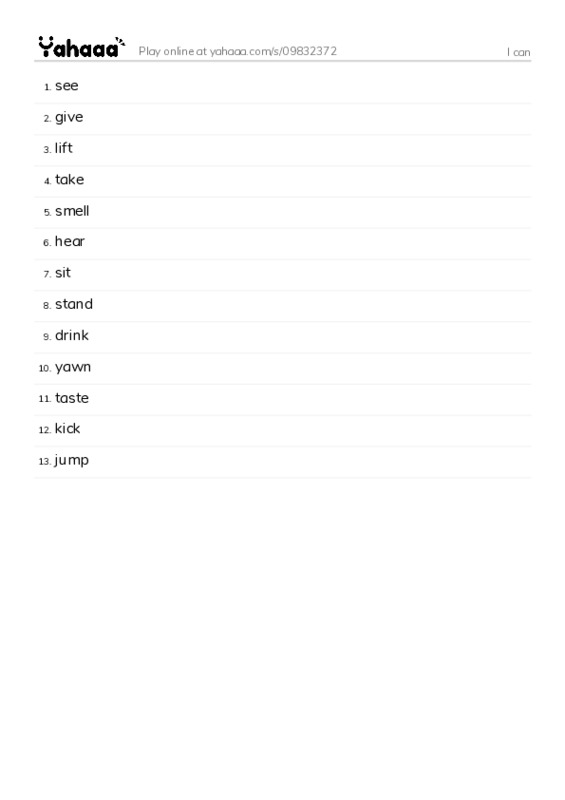 I can PDF words glossary