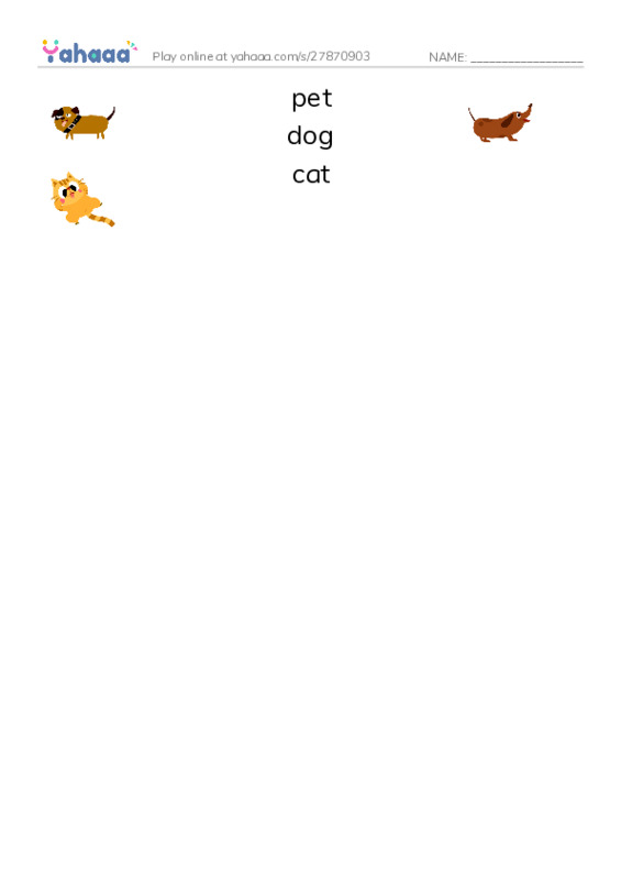 Match both sides worksheet for Test