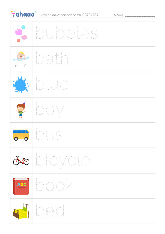 B words 1 PDF one column image words