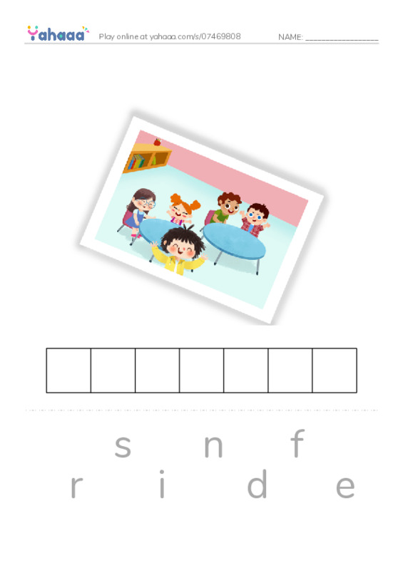 Words in F PDF word puzzles worksheet