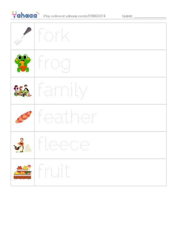 F words 2 PDF one column image words