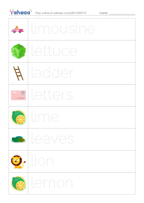 Words in L PDF one column image words