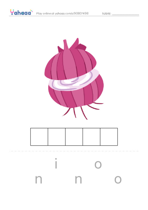 Words in O PDF word puzzles worksheet
