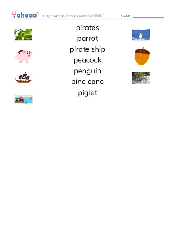 Words in P PDF three columns match words