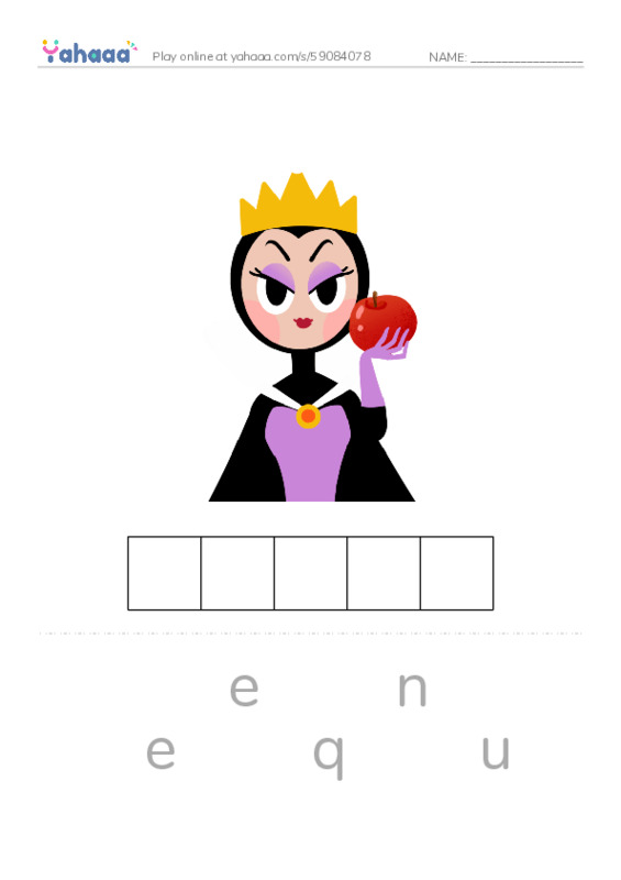 Words in Q PDF word puzzles worksheet
