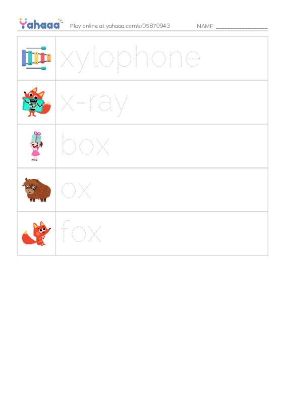 X words PDF one column image words