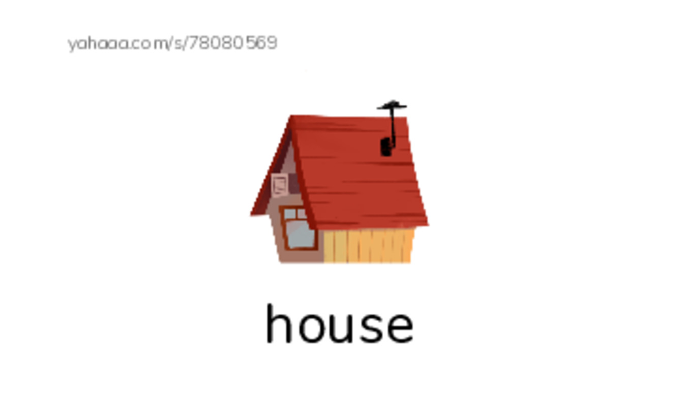 Index cards with pictures worksheet for My home