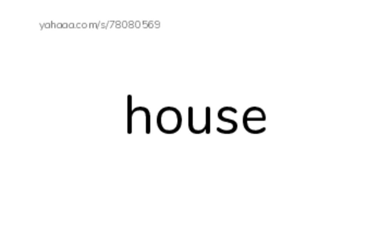 Index cards, words only worksheet for My home