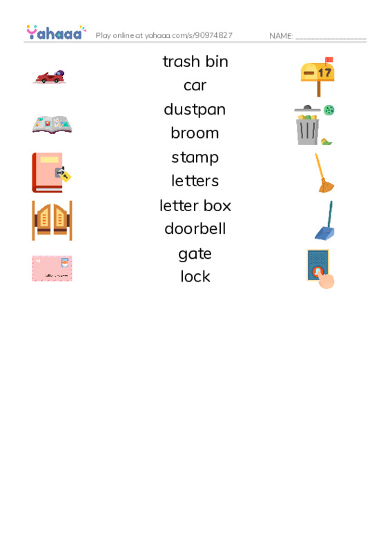 In the House PDF three columns match words