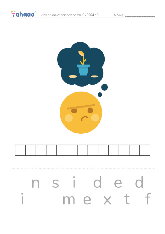Letter scramble puzzle worksheet for 4A FET Unit6 2
