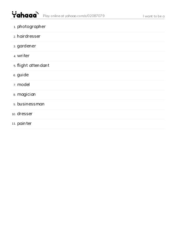 I want to be a PDF words glossary