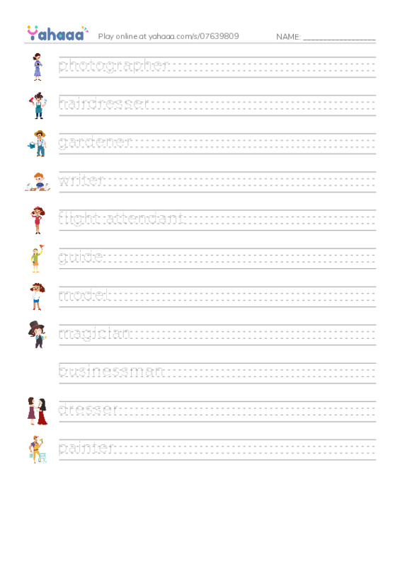 I want to be a PDF write between the lines worksheet