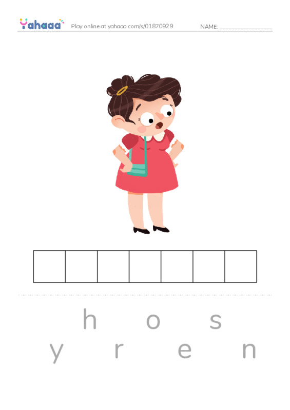 Letter scramble puzzle worksheet for Places 4