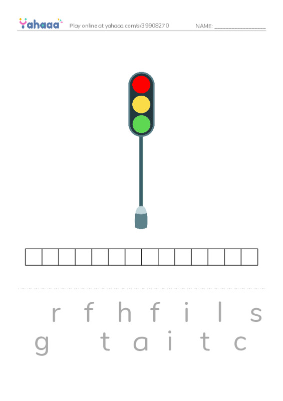 Letter scramble puzzle worksheet for Places 3