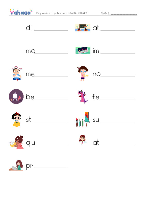 Write the word rows worksheet for 4A CET Unit 6: Reaching for Goals, week 4