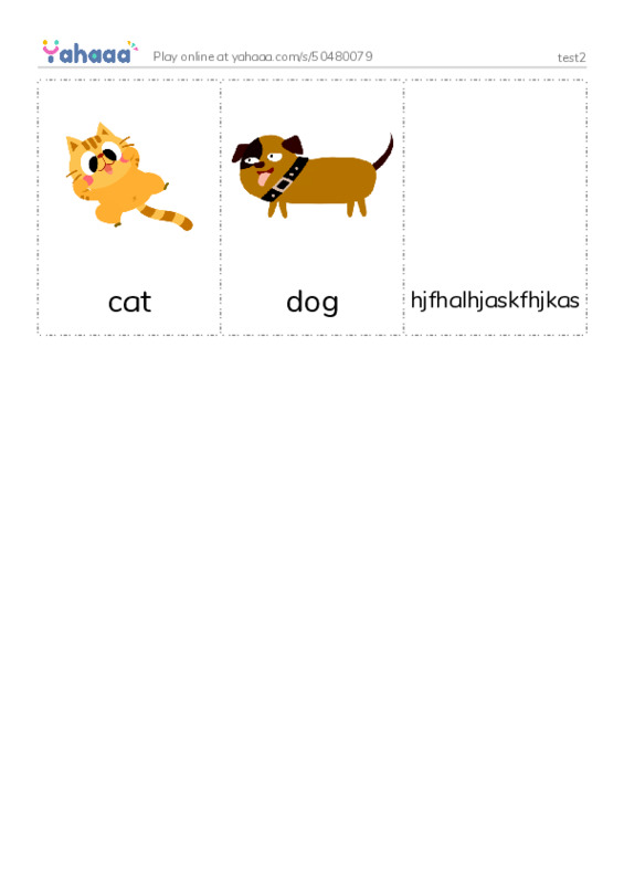 Picture flashcards worksheet for test2