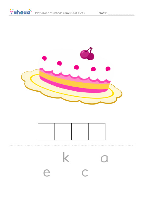 Letter scramble puzzle worksheet for My game