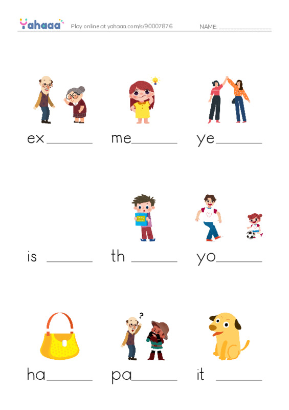 New Concept English Lesson 1-2 PDF worksheet to fill in words gaps