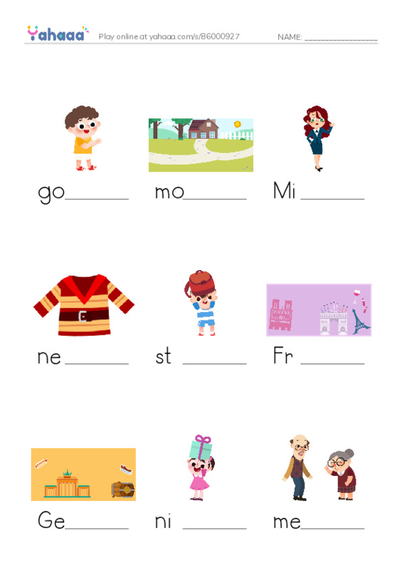 New Concept English Lesson 5-6 PDF worksheet to fill in words gaps