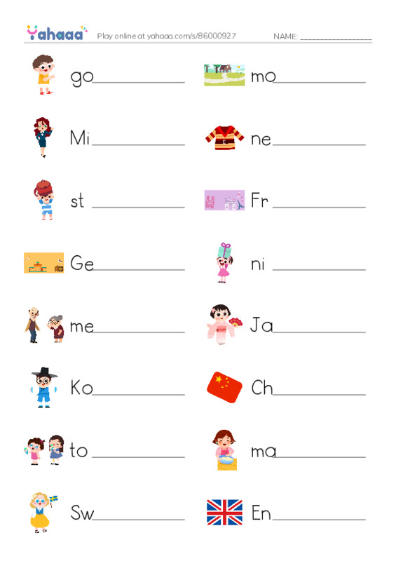 New Concept English Lesson 5-6 PDF worksheet writing row
