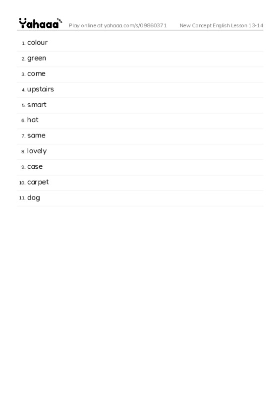 New Concept English Lesson 13-14 PDF words glossary