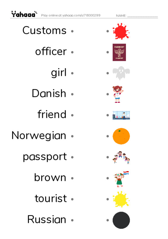 New Concept English Lesson 15-16 PDF link match words worksheet