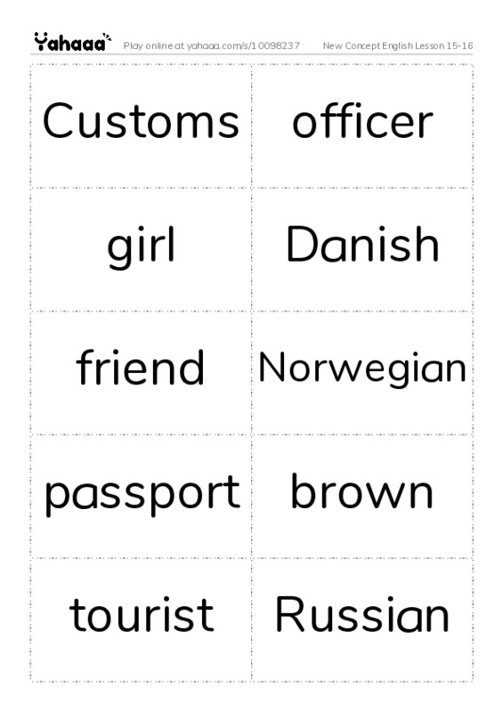 New Concept English Lesson 15-16 PDF two columns flashcards