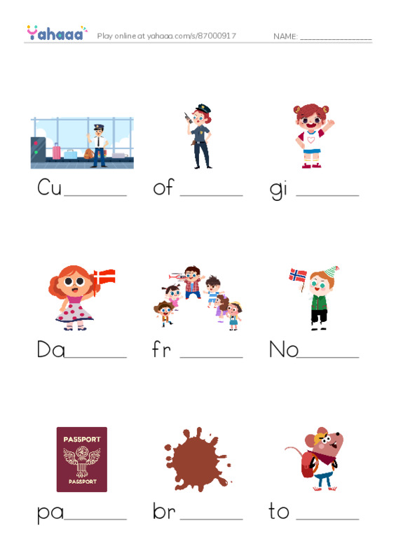New Concept English Lesson 15-16 PDF worksheet to fill in words gaps