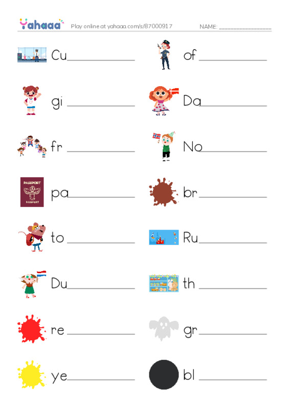 New Concept English Lesson 15-16 PDF worksheet writing row