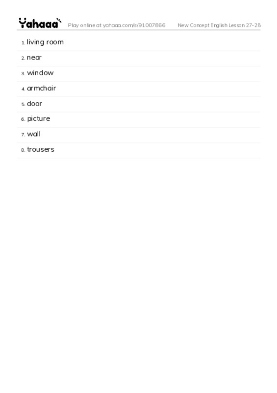 New Concept English Lesson 27-28 PDF words glossary