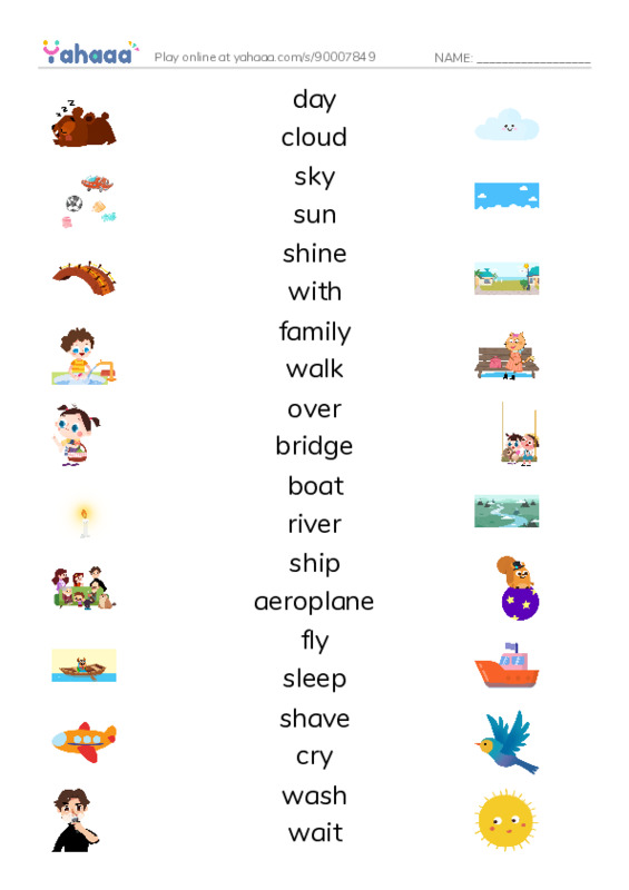 New Concept English Lesson 33-34 PDF three columns match words