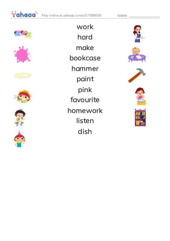 New Concept English Lesson 37-38 PDF three columns match words