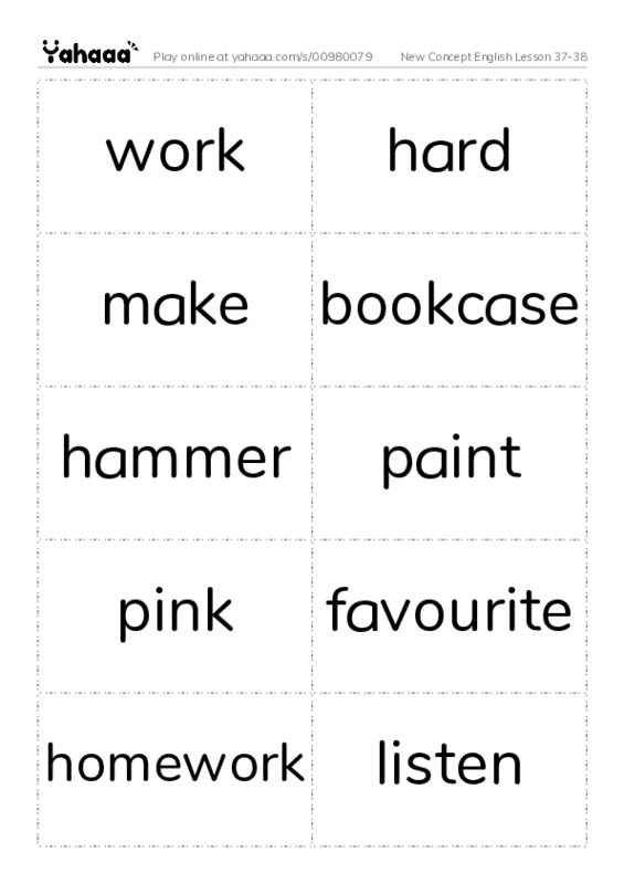 New Concept English Lesson 37-38 PDF two columns flashcards