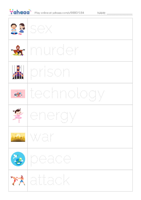 625 words to know in English: Society 2 PDF one column image words