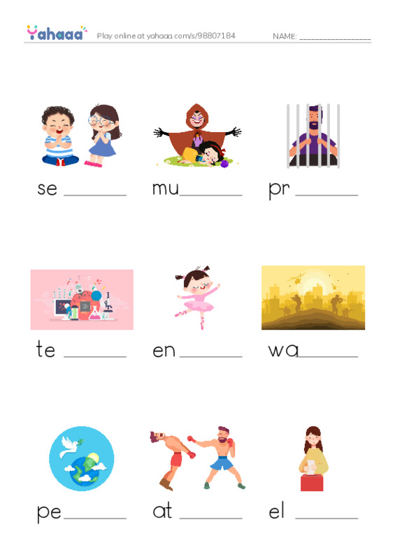 625 words to know in English: Society 2 PDF worksheet to fill in words gaps