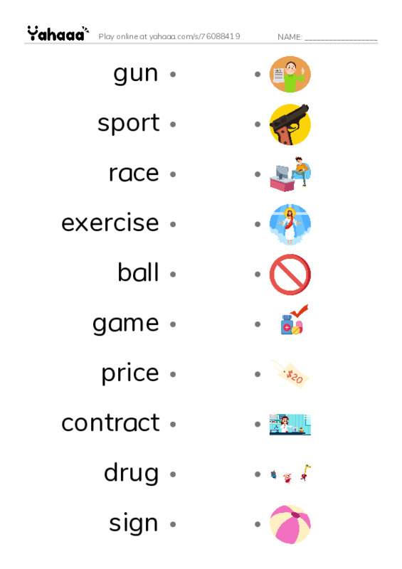 625 words to know in English: Society 3 PDF link match words worksheet