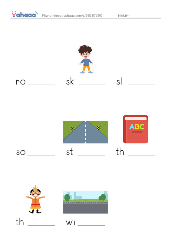 Common Adjectives in English: shape 2 PDF worksheet to fill in words gaps