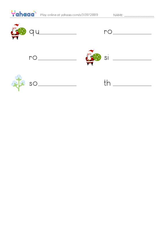 Common Adjectives in English: sound 2 PDF worksheet writing row