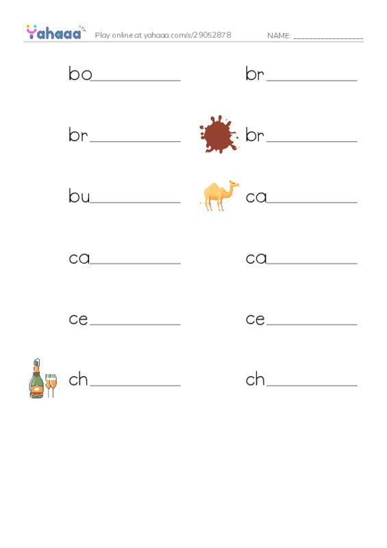 Common Adjectives in English: colors 2 PDF worksheet writing row
