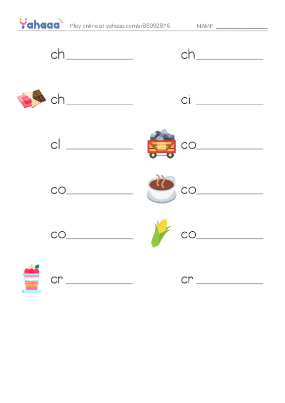 Common Adjectives in English: colors 3 PDF worksheet writing row