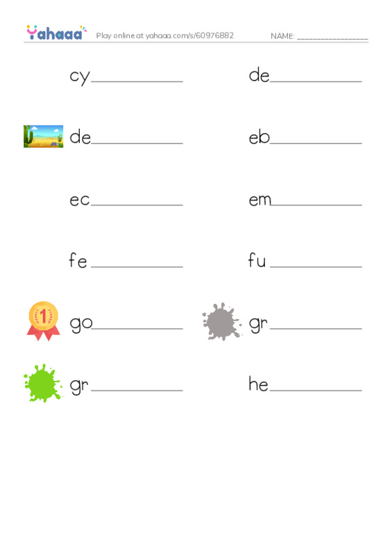 Common Adjectives in English: colors 4 PDF worksheet writing row