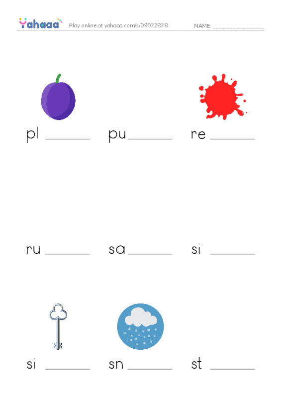 Common Adjectives in English: colors 6 PDF worksheet to fill in words gaps
