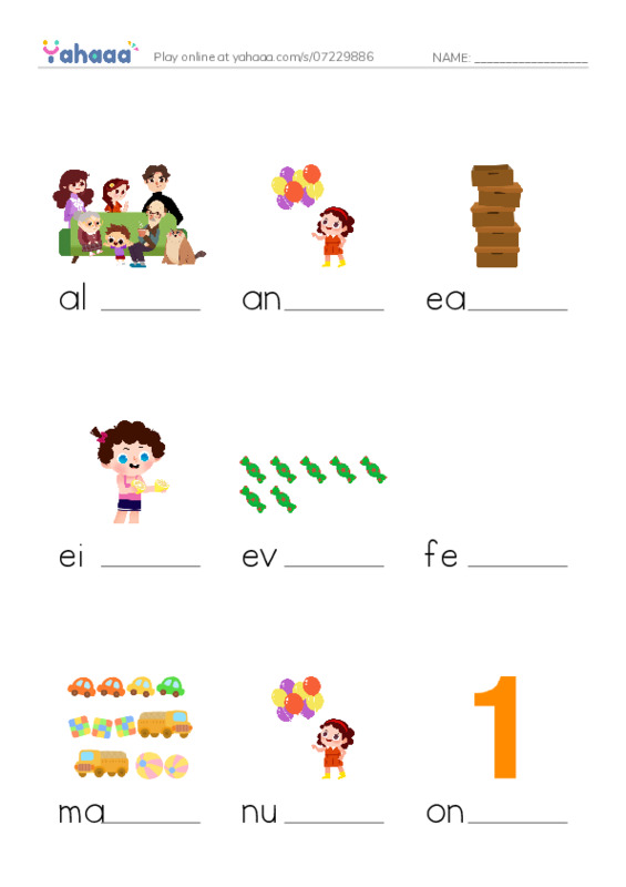 Common Adjectives in English: quantity 1 PDF worksheet to fill in words gaps
