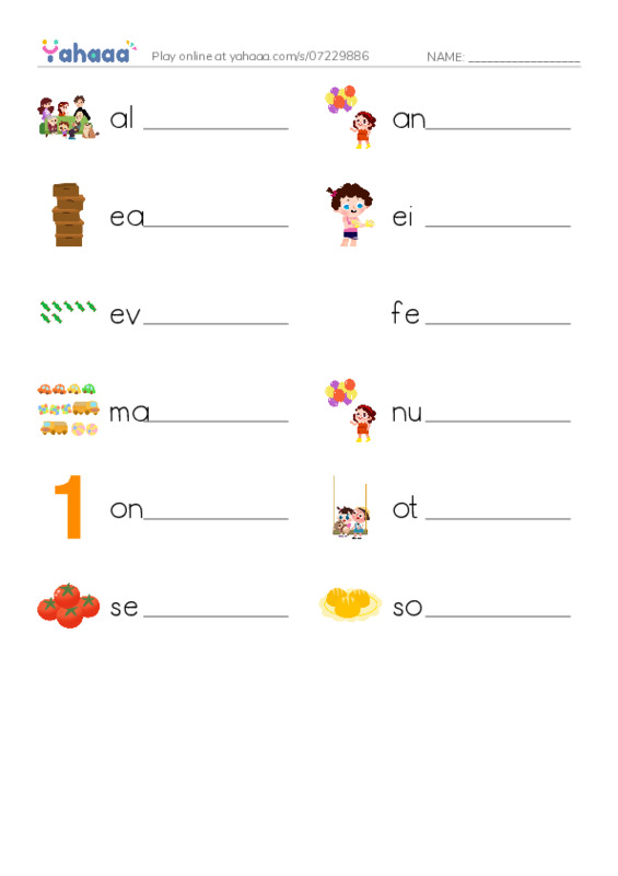 Common Adjectives in English: quantity 1 PDF worksheet writing row