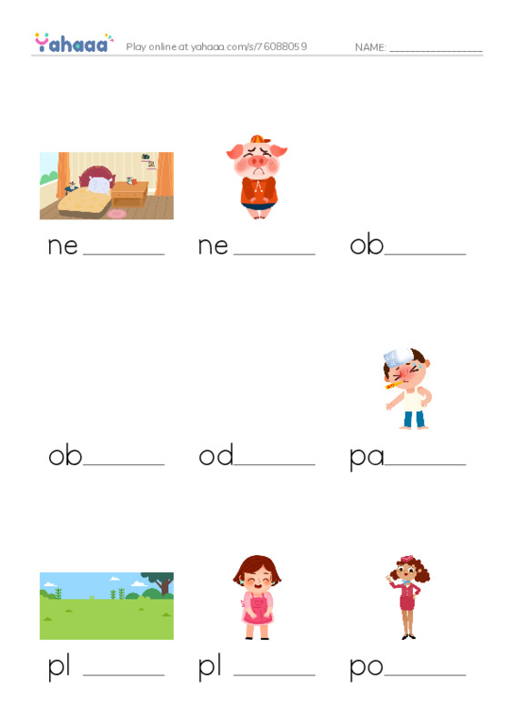 Common Adjectives in English: character 6 PDF worksheet to fill in words gaps