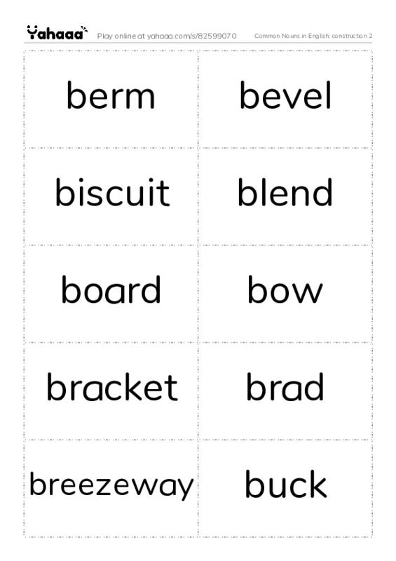 common nouns in english construction 2 worksheets pdf yahaaa