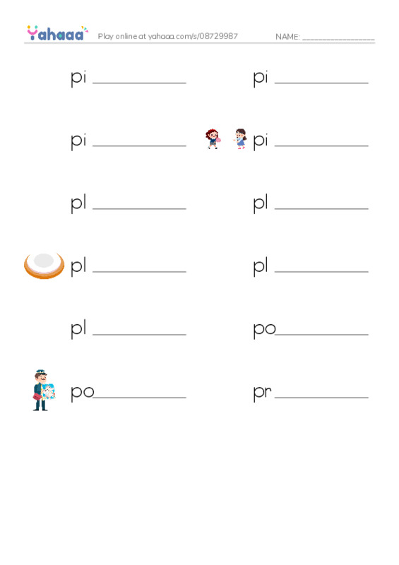 Common Nouns in English: construction 12 PDF worksheet writing row