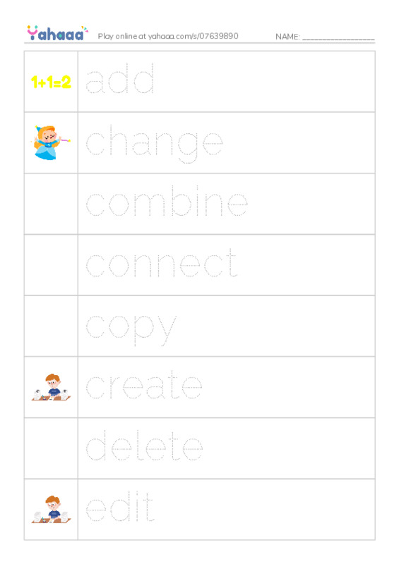 Common Verbs in English: manipulation 1 PDF one column image words