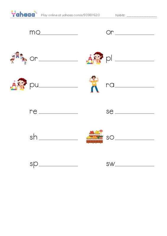 Common Verbs in English: manipulation 2 PDF worksheet writing row